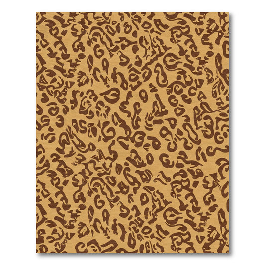 Tan Brown Abstract Spots Rug