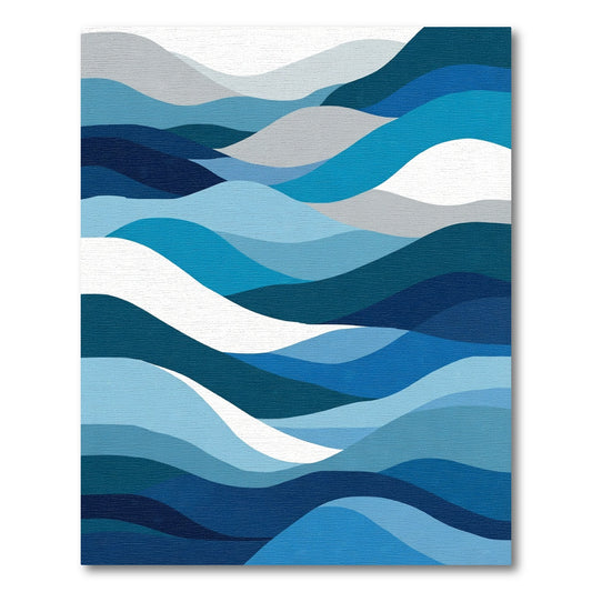 Oceanic Abstract Wave Layers Rug