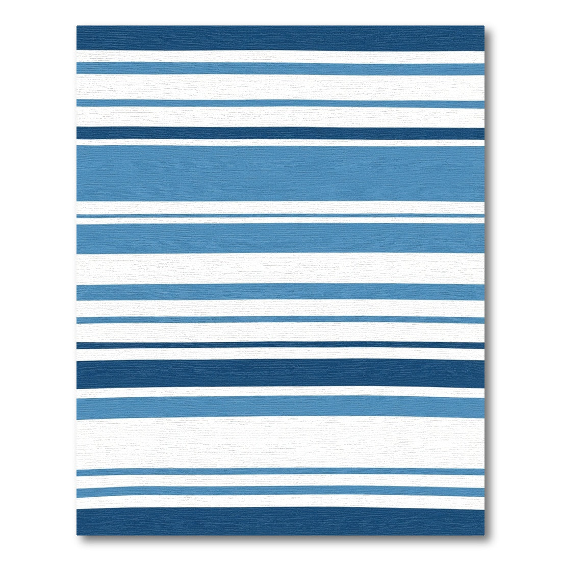 Classic Blue Stripe Wide Band Rug
