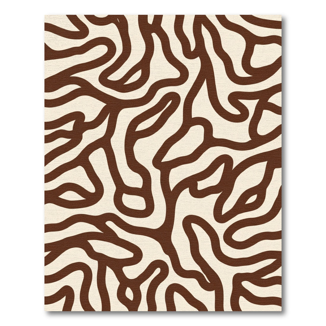 Naturalistic Brown Organic Wave Rug