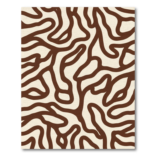 Naturalistic Brown Organic Wave Rug