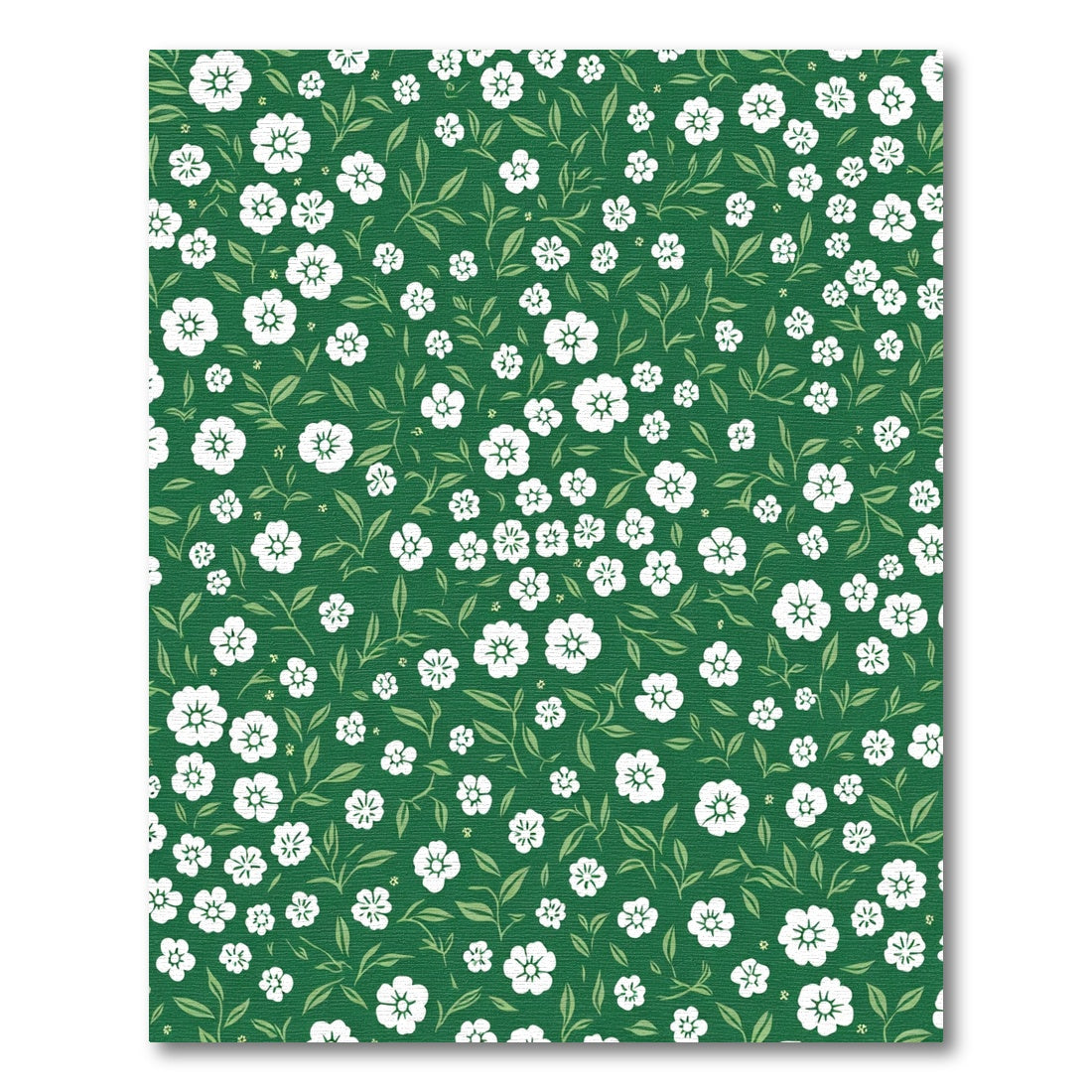 White Floral Garden Vine Rug