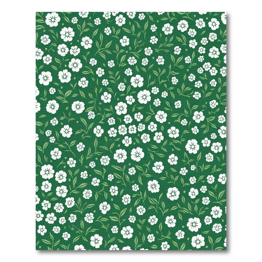 White Floral Garden Vine Rug
