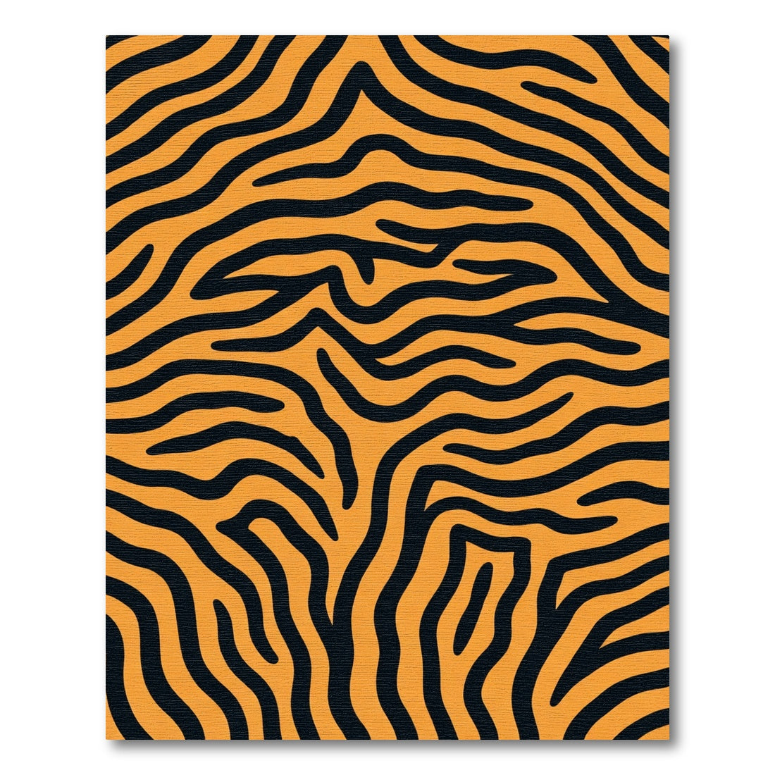 Bold Orange Black Animal Print Rug