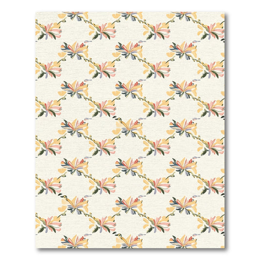 Yellow Blush Floral Vine Arrangement Rug