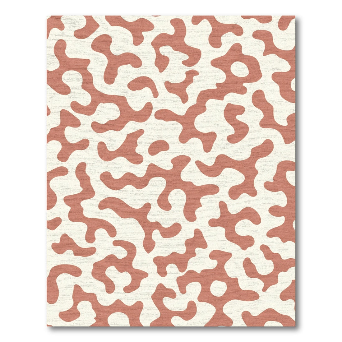 Terracotta Organic Amoeba Abstract Rug