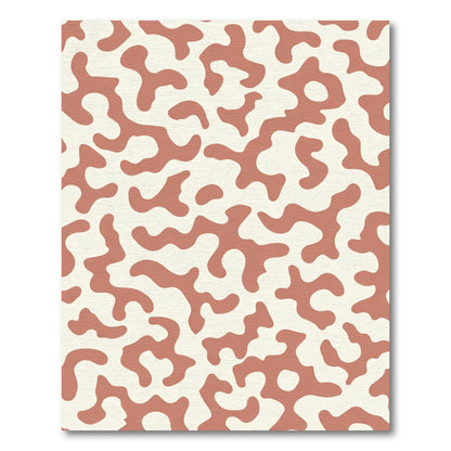 Terracotta Organic Amoeba Abstract Rug