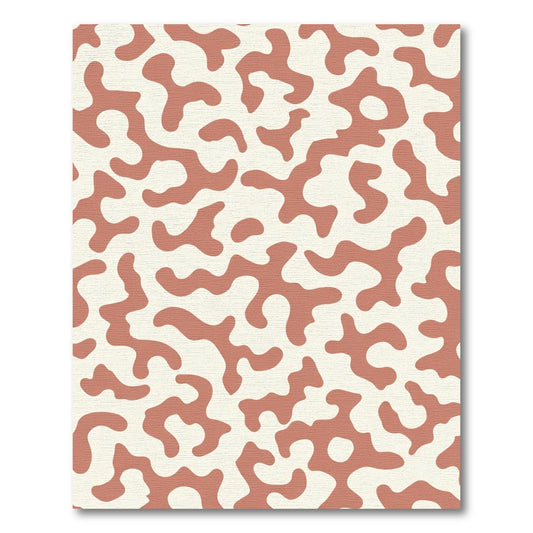 Terracotta Organic Amoeba Abstract Rug