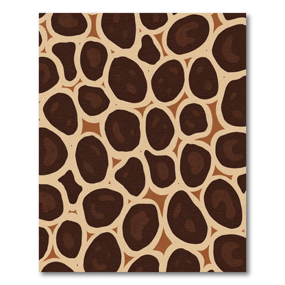 Brown Giraffe Spotted Animal Print Rug