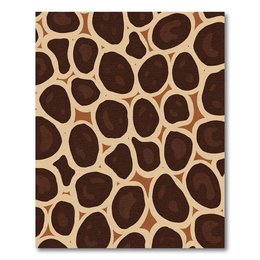 Brown Giraffe Spotted Animal Print Rug