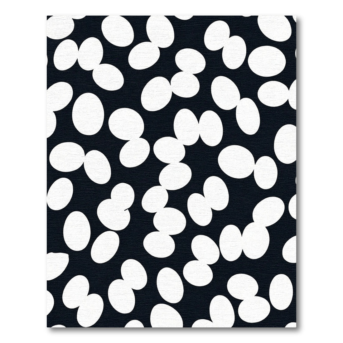 Abstract White Oval Clusters Dark Rug