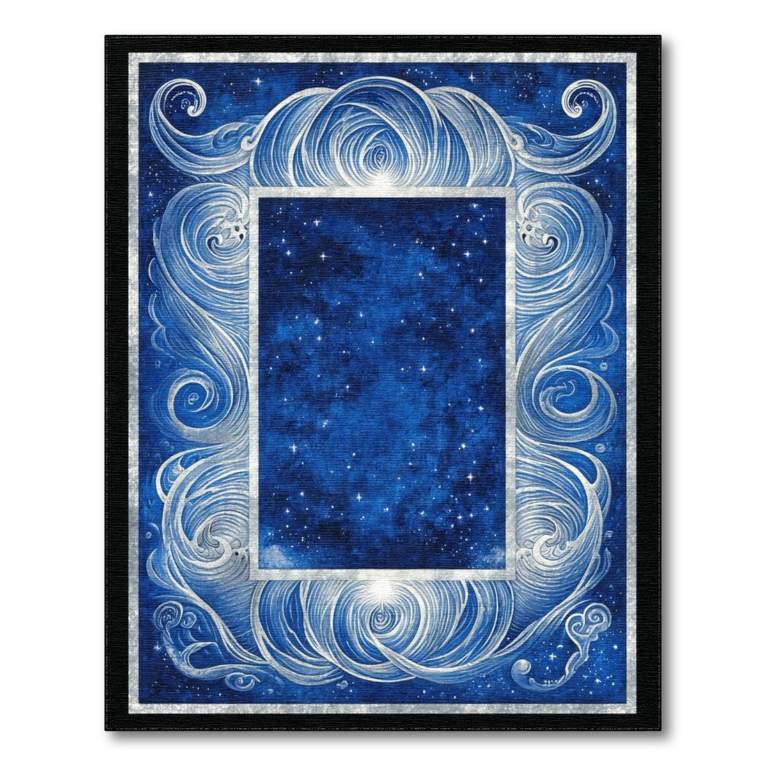 Celestial Swirl Blue Area Rug