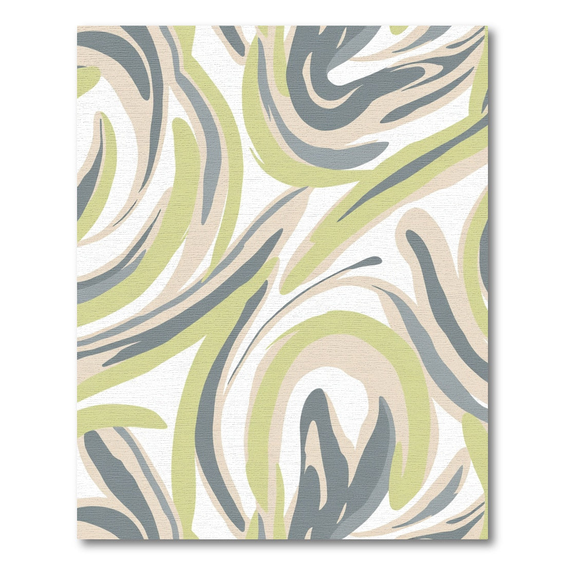 Sage Taupe Swirl Abstract Rug