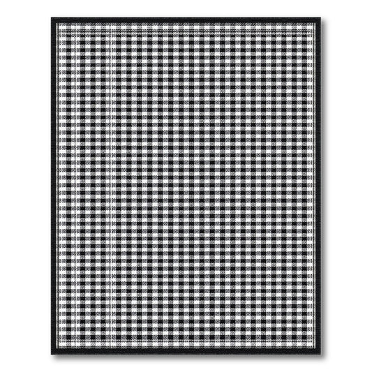 Black White Checkered Geometric Area Rug