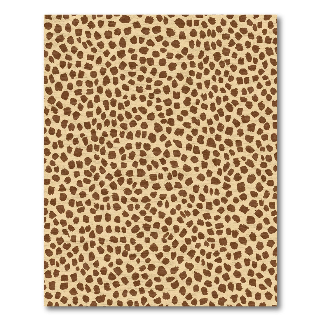 Brown Spotted Cream Animal Hide Rug