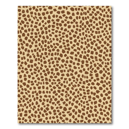 Brown Spotted Cream Animal Hide Rug