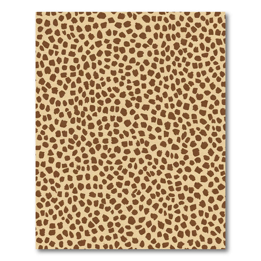 Brown Spotted Cream Animal Hide Rug