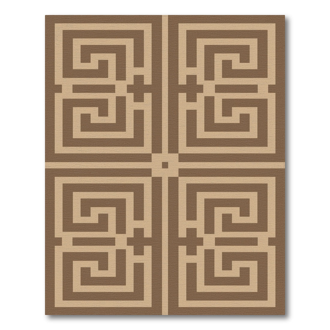 Geometric Brown Area Rug