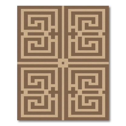 Geometric Brown Area Rug
