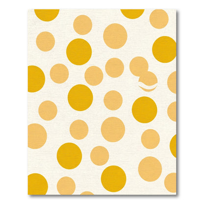 Golden Yellow Polka Dot Collection Rug