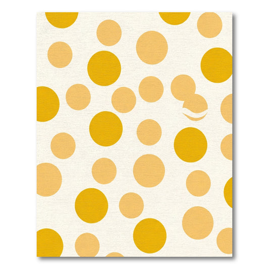 Golden Yellow Polka Dot Collection Rug