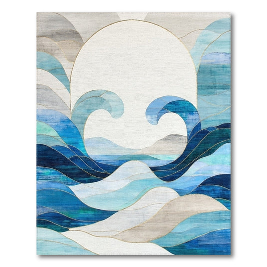 Blue Wave Coastal Area Rug