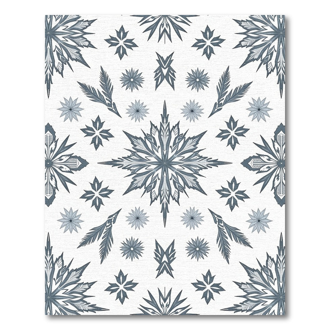 Slate Gray Intricate Starbursts Collage Rug
