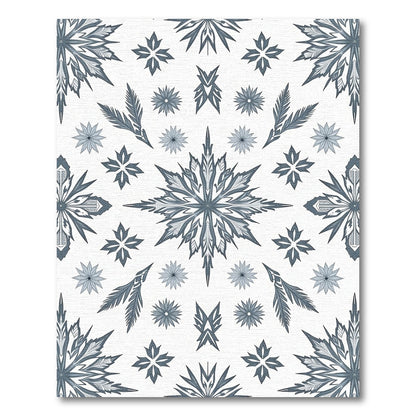 Slate Gray Intricate Starbursts Collage Rug