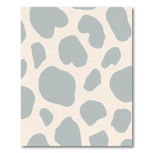 Pale Blue Holstein Spot Abstract Rug