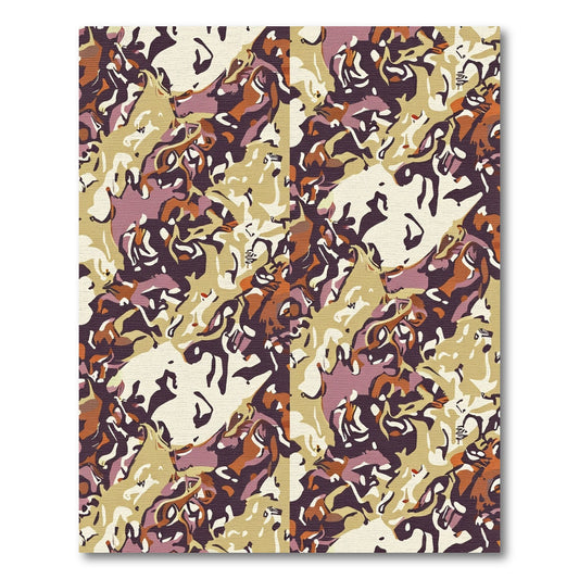 Earthy Abstract Organic Flow Rug