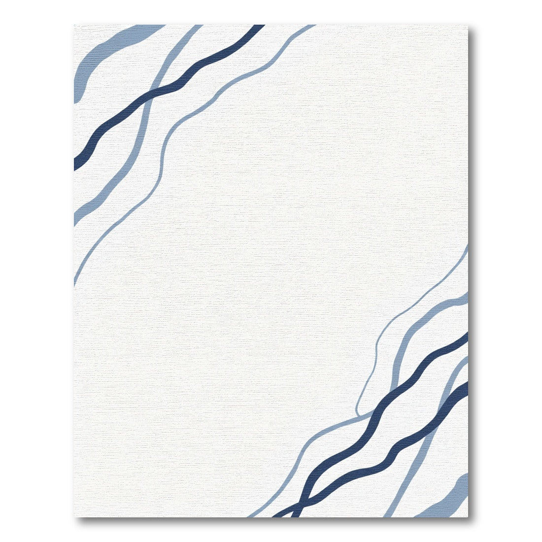 Abstract Navy Blue Organic Flow Rug