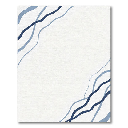 Abstract Navy Blue Organic Flow Rug