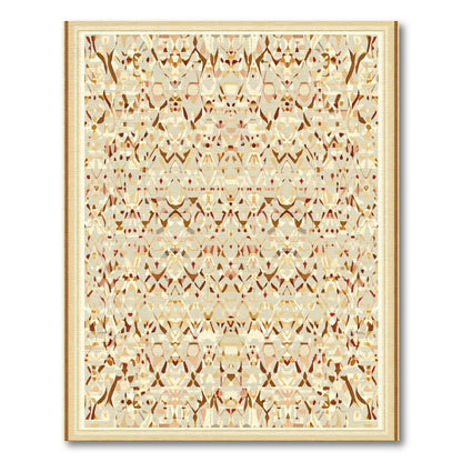 Earthy Tan Abstract Geometric Texture Rug