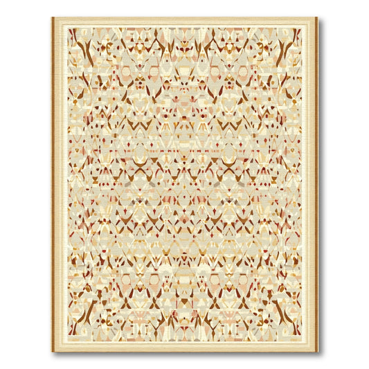 Earthy Tan Abstract Geometric Texture Rug