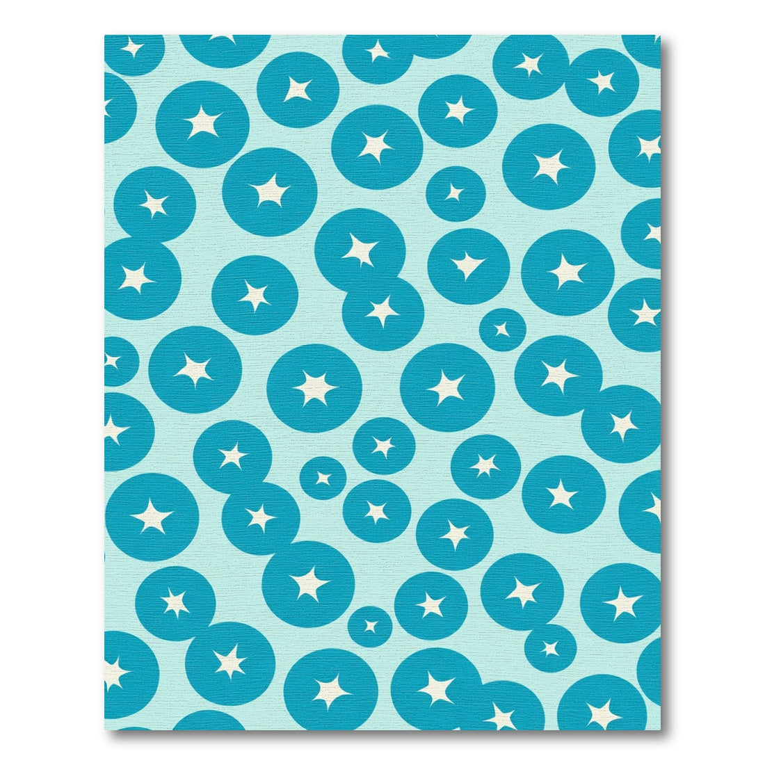 Teal Circle Starburst Overlay Rug
