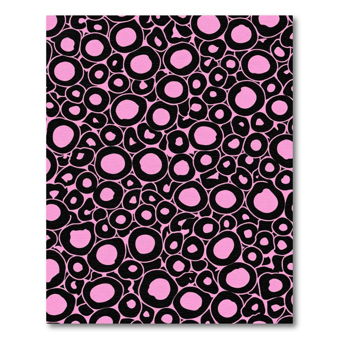 Pink Black Blobs Scatter Rug