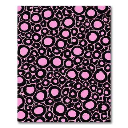 Pink Black Blobs Scatter Rug