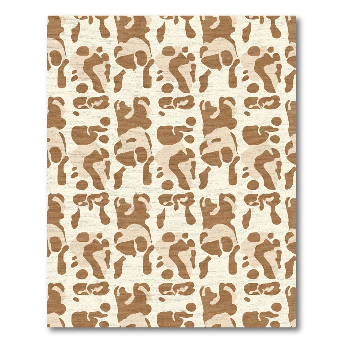 Earthy Abstract Organic Shape Repeating Rug