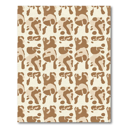 Earthy Abstract Organic Shape Repeating Rug
