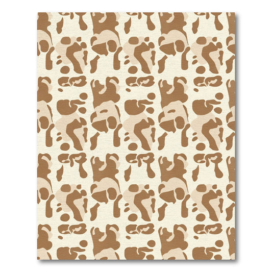 Earthy Abstract Organic Shape Repeating Rug
