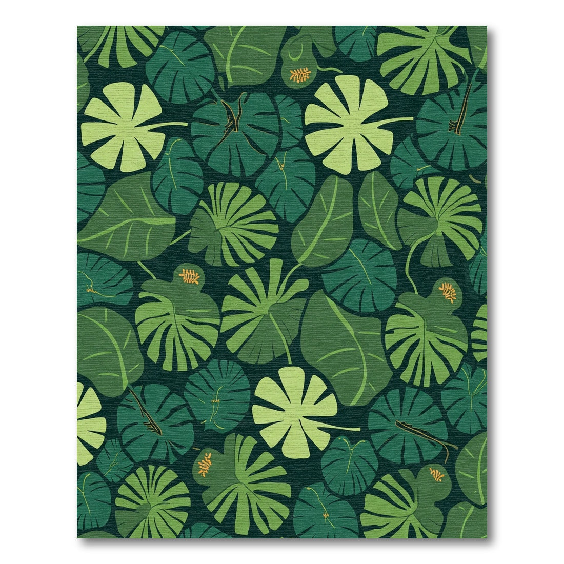 Verdant Jungle Leaf Cluster Rug