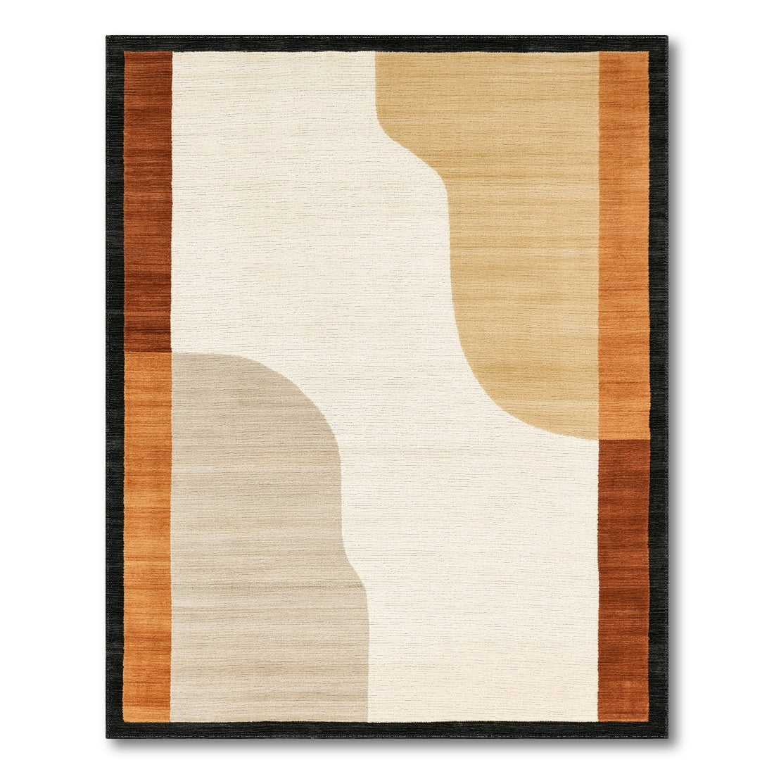 Abstract Area Brown and Tan Brown Tan Abstract Area Rug