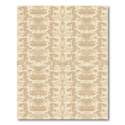 Earthy Tone Rorschach Abstract Rug