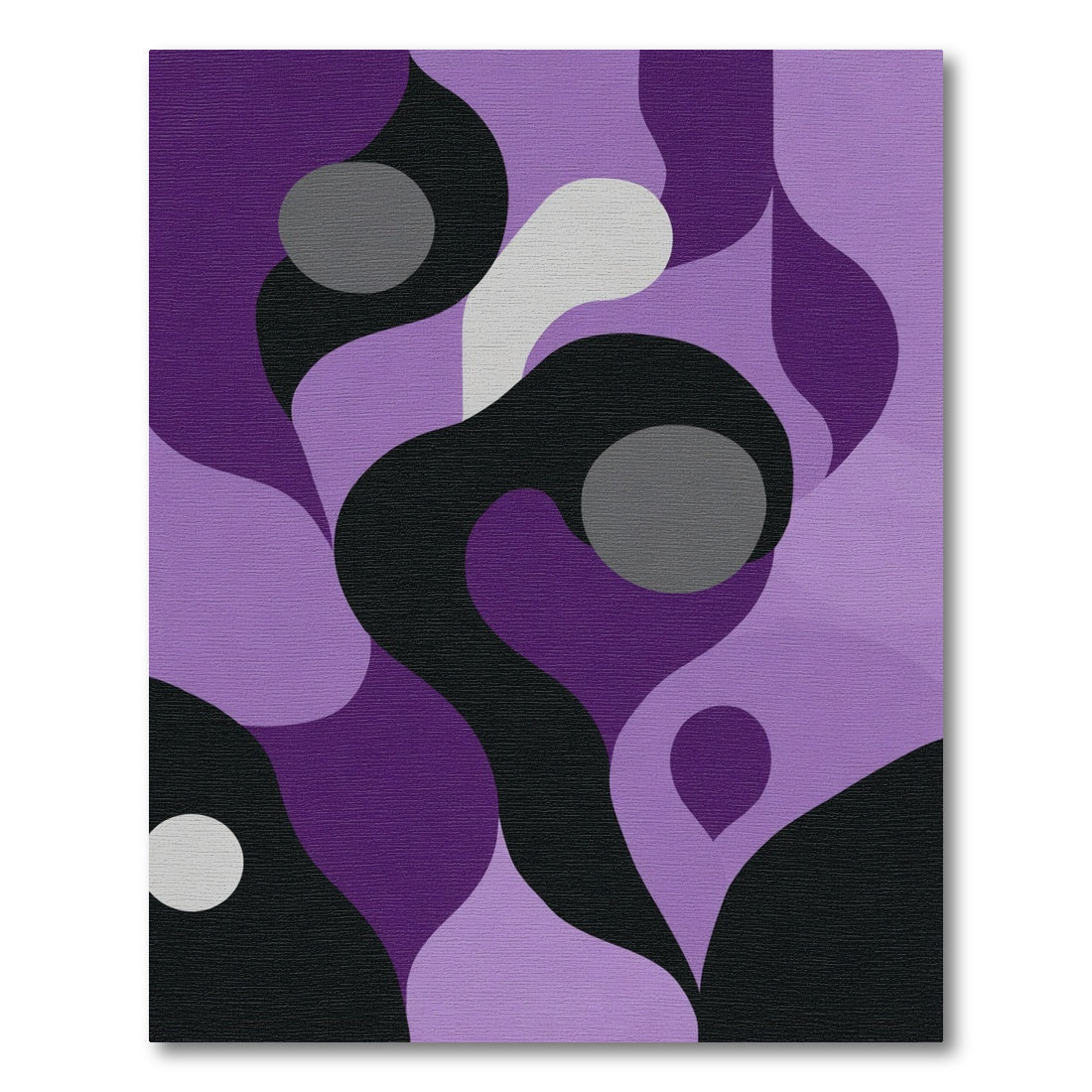 Amethyst Swirls Abstract Graphic Rug