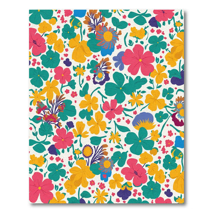 Vibrant Multicolored Floral Meadow Rug