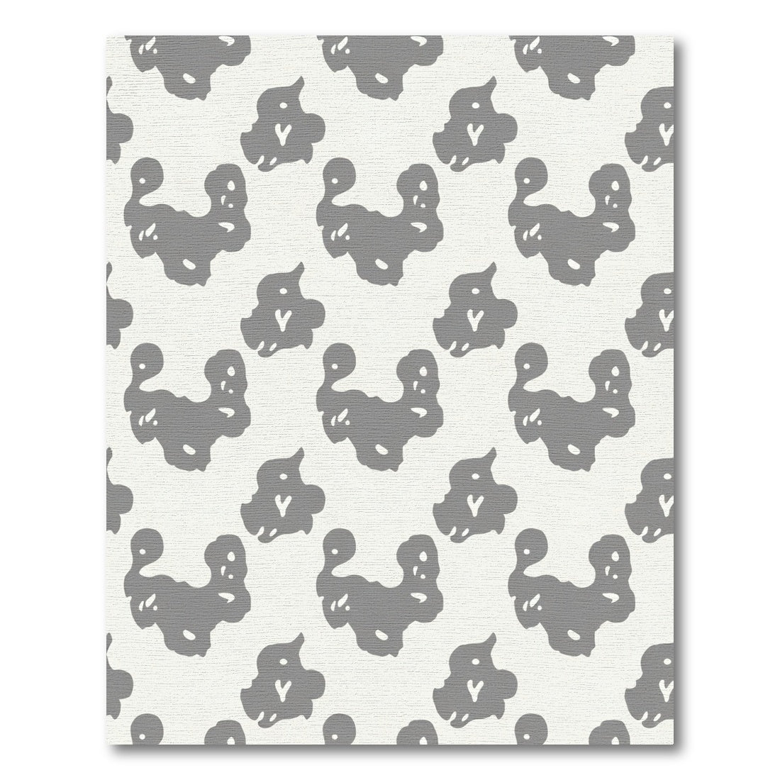 Gray Amoeba Scattered Organic Forms Rug