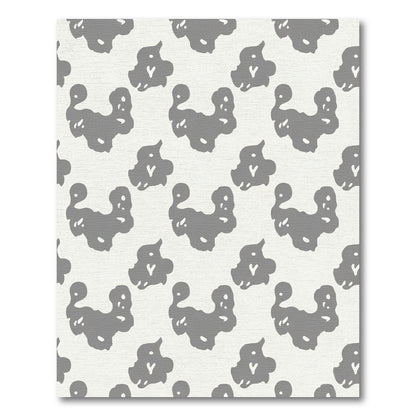 Gray Amoeba Scattered Organic Forms Rug