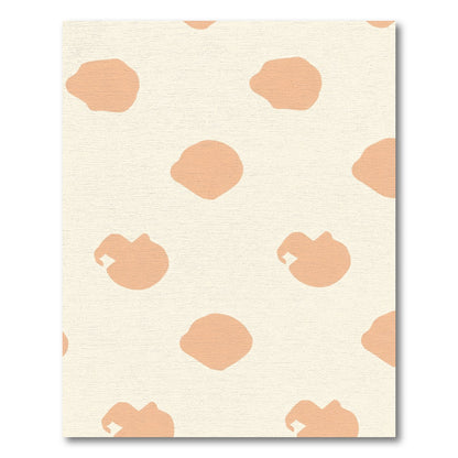Minimalist Peach Blob Scatter Rug