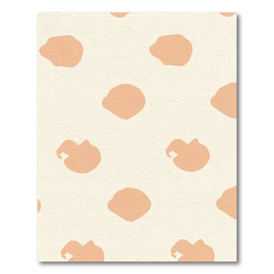 Minimalist Peach Blob Scatter Rug