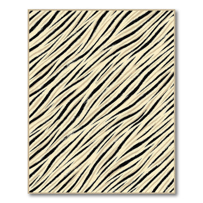 Zebra Stripe Beige Area Rug